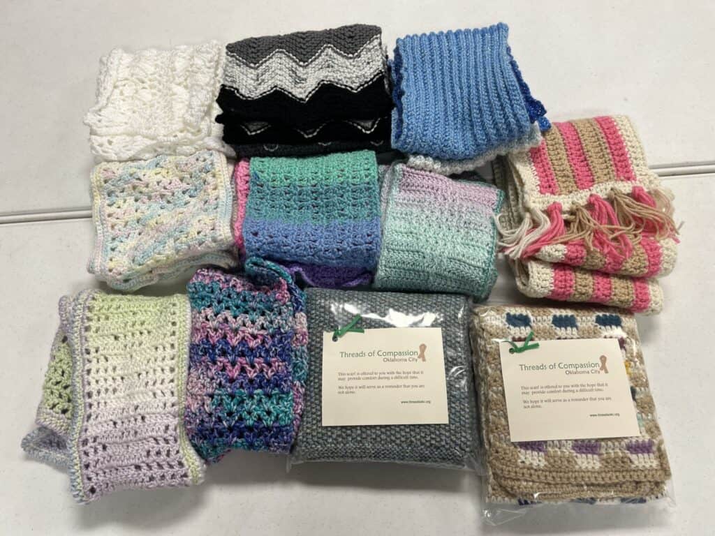 Threads of Compassion OKC - more scarves